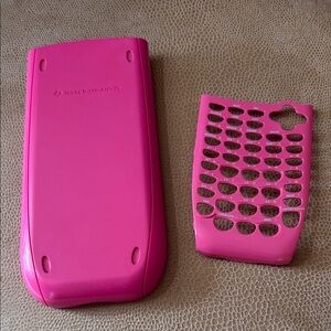 Texas Instruments TI-84 plus SE Pink Calculator Face Plate and Holster